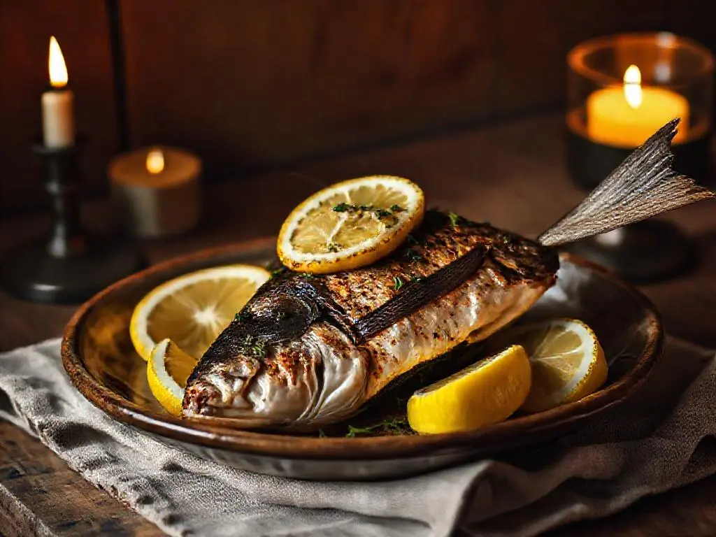 Odun ateşinde levrek